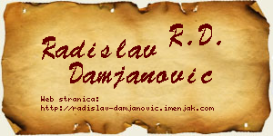 Radislav Damjanović vizit kartica